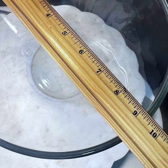 Vintage Clear Art Glass Bowl Fruit Salad Serving Minimalist MCM Grannycore - Picture 5 of 5